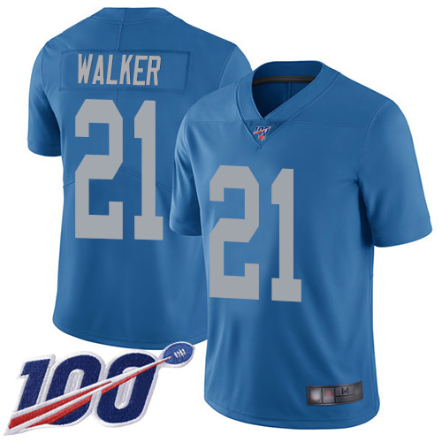 Detroit Lions Limited Blue Men Tracy Walker Alternate Jersey NFL Football 21 100th Season Vapor Untouchable